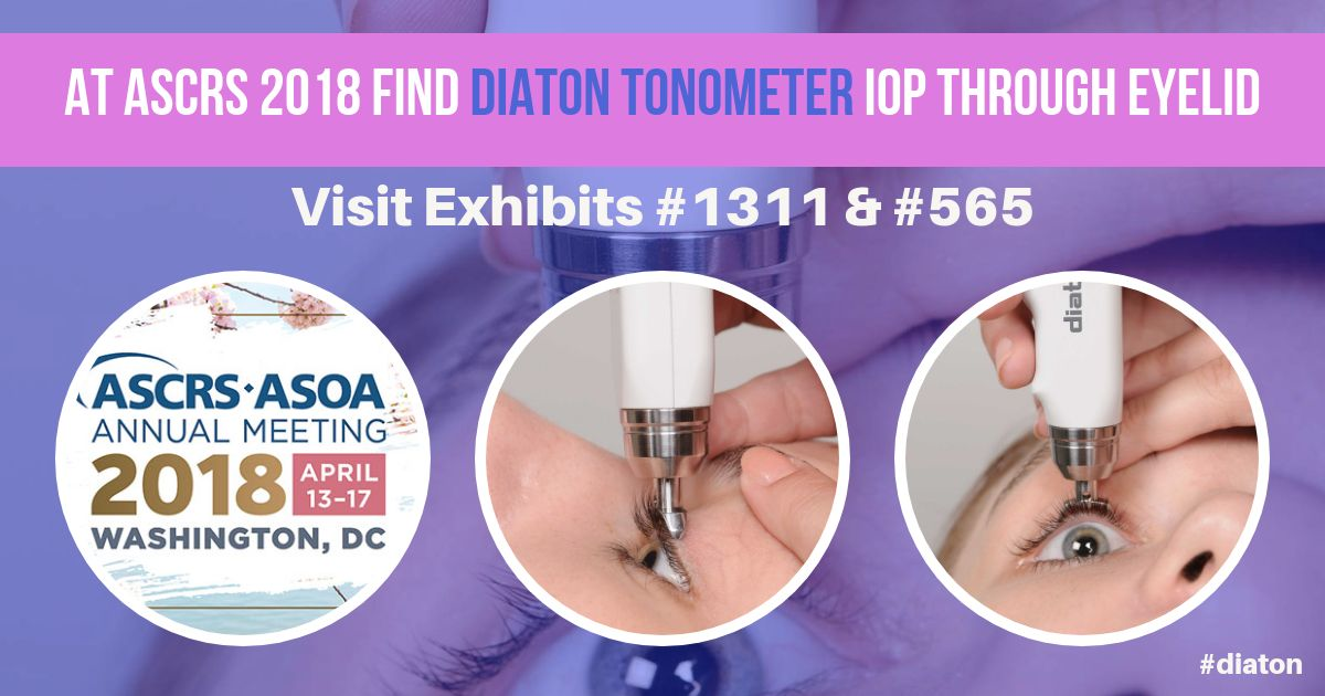 Unique Eye Tonometer Diaton Featured at ASCRS ASOA Meeting in Washington DC