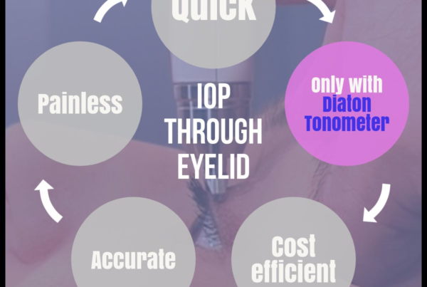Diaton tonometer tonometry through eyelid
