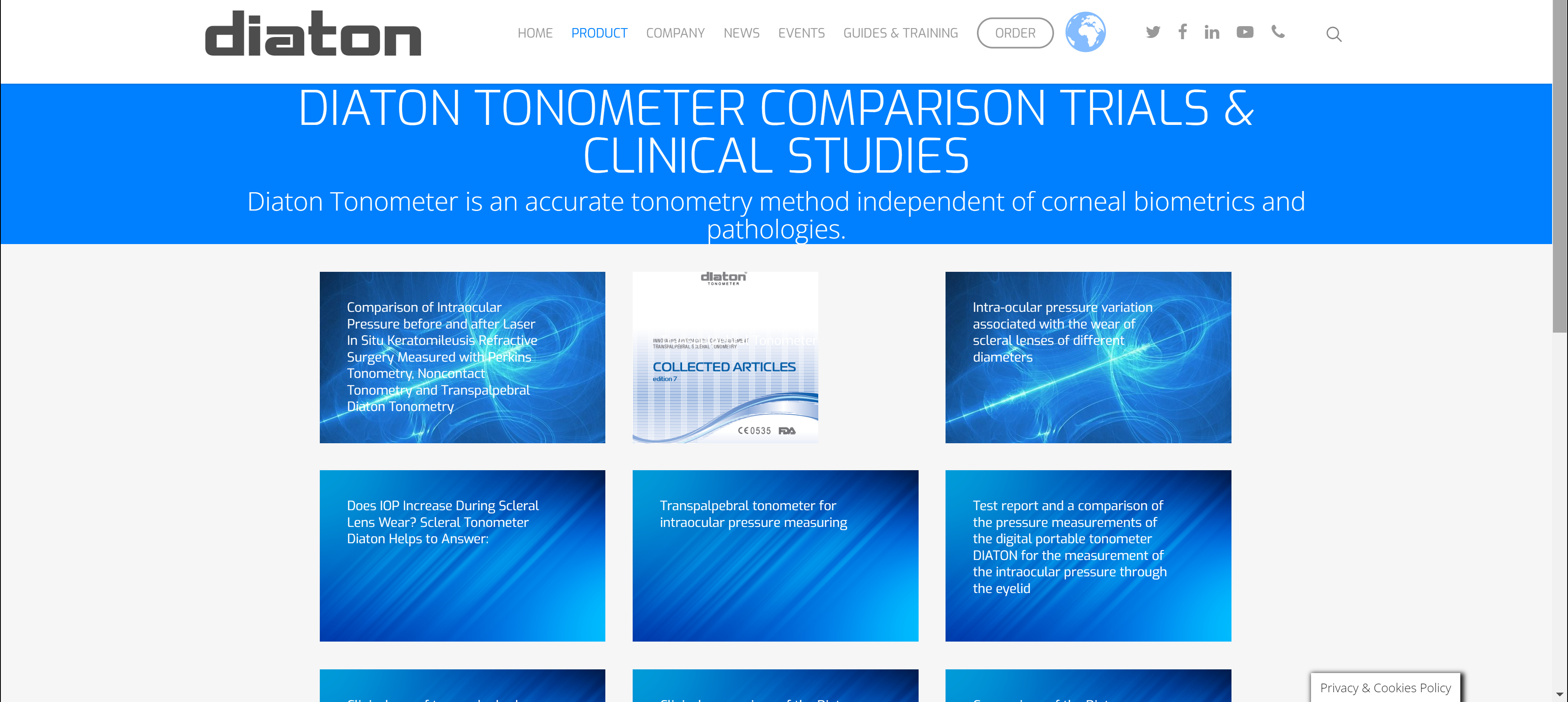 THE VITAL ROLE OF DIATON® TONOMETER IN CLINICAL STUDIES